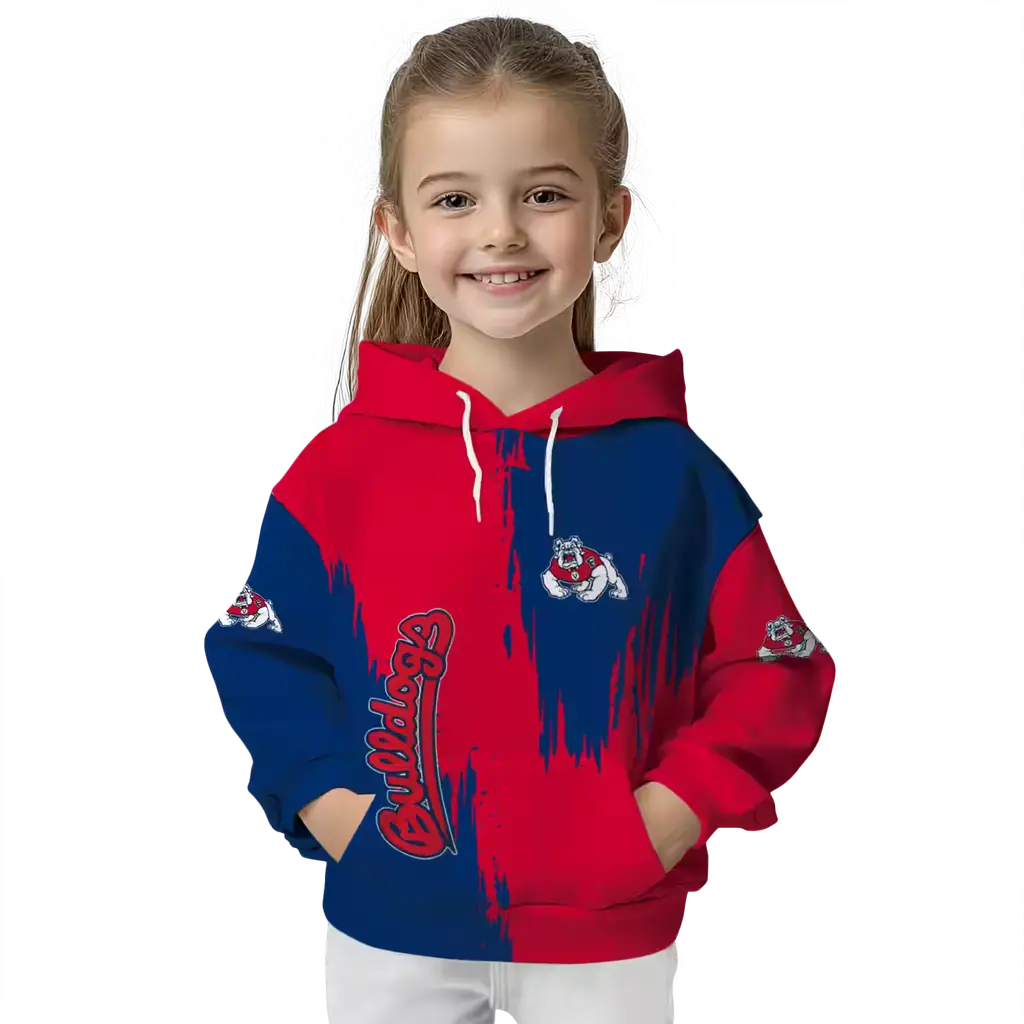 fresno state bulldogs splatter effect red hoodie top rated fresno state bulldogs splatter effect red hoodie top rated