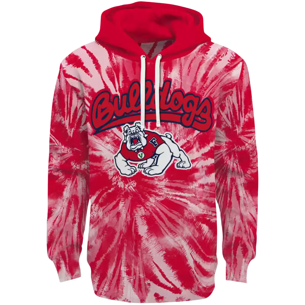 fresno state bulldogs tie dye pattern red hoodie best selling fresno state bulldogs tie dye pattern red hoodie best selling