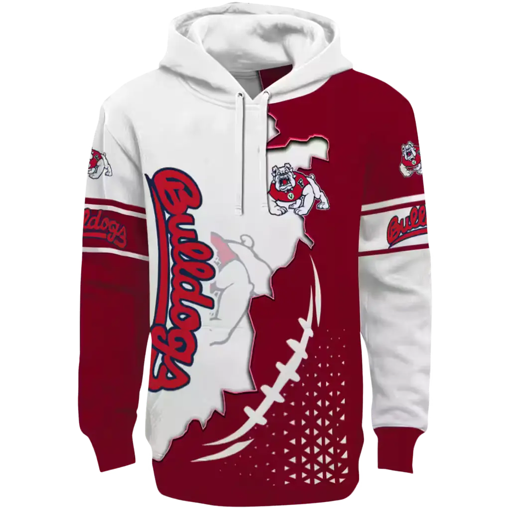fresno state bulldogs triangular pattern red white hoodie best selling fresno state bulldogs triangular pattern red white hoodie best selling