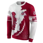 fresno state bulldogs triangular pattern red white hoodie best selling