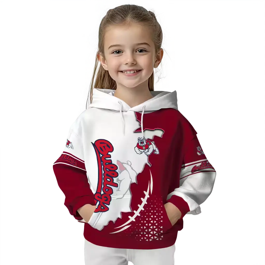 fresno state bulldogs triangular pattern red white hoodie top rated fresno state bulldogs triangular pattern red white hoodie top rated