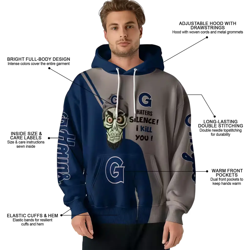 georgetown hoyas achmed skull blue hoodie latest model georgetown hoyas achmed skull blue hoodie latest model
