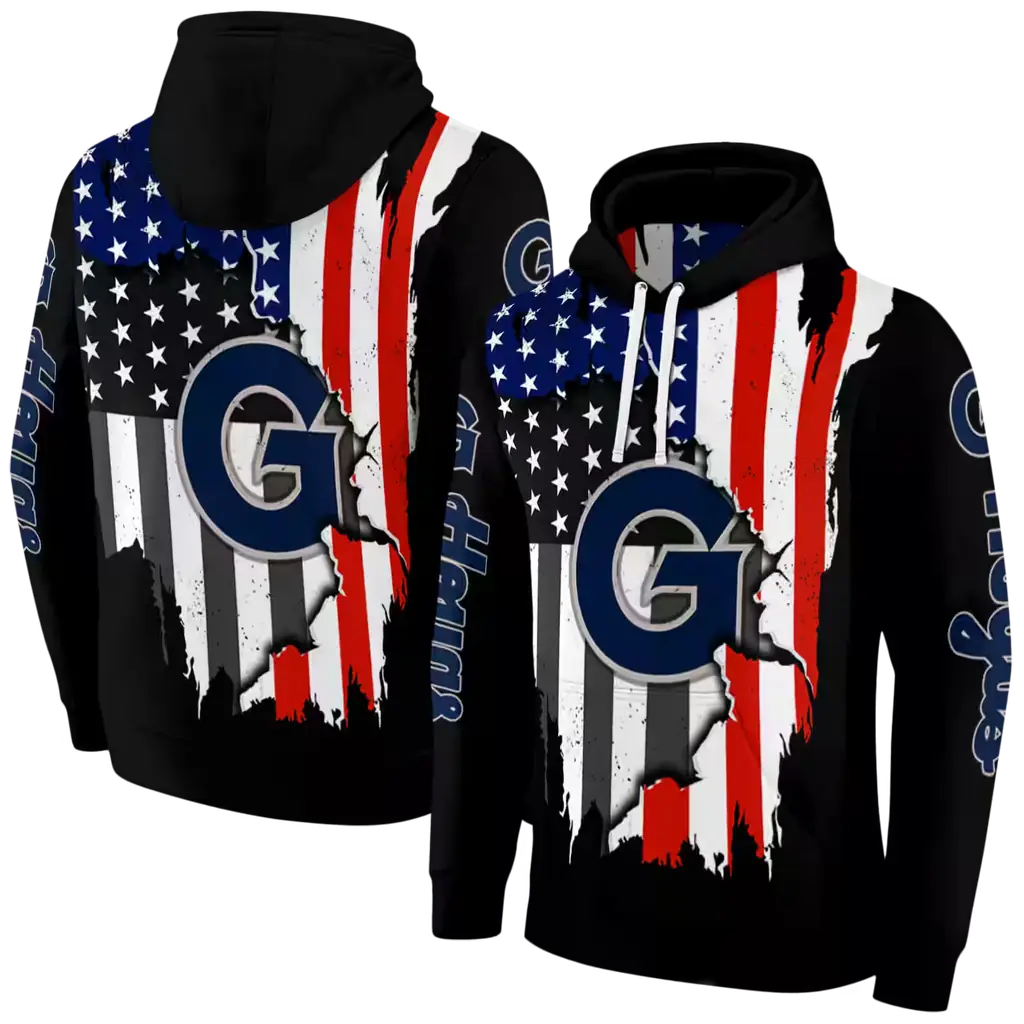 georgetown hoyas american pride black hoodie fashion forward georgetown hoyas american pride black hoodie fashion forward