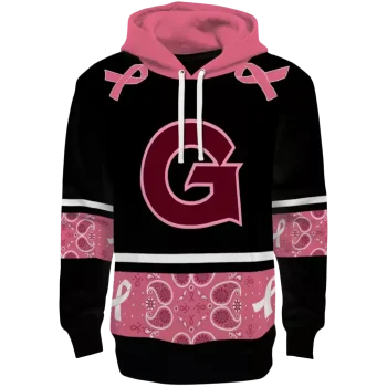 georgetown hoyas awareness ribbon black pink hoodie best selling