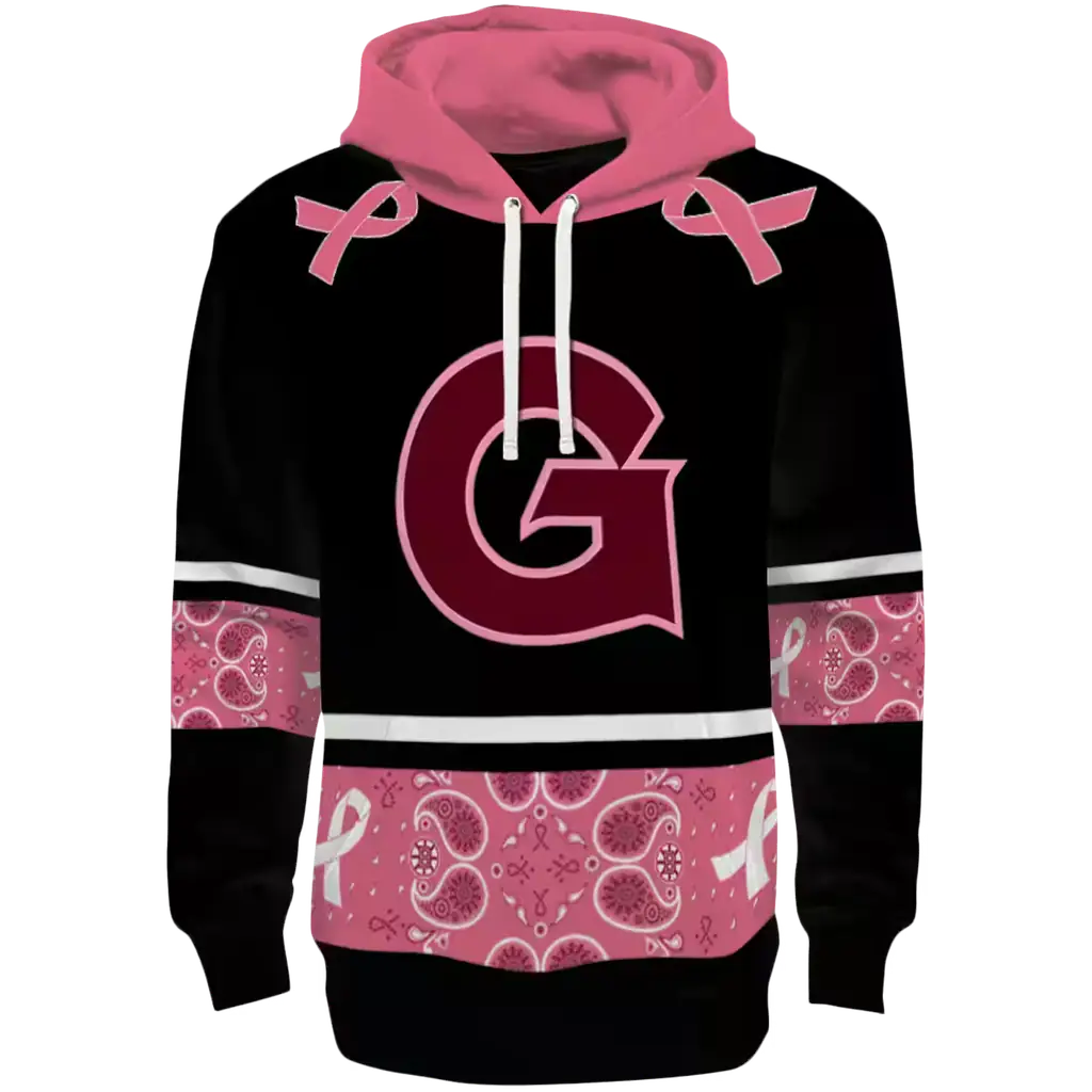 georgetown hoyas awareness ribbon black pink hoodie best selling georgetown hoyas awareness ribbon black pink hoodie best selling