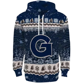 georgetown hoyas christmas trees blue hoodie best selling