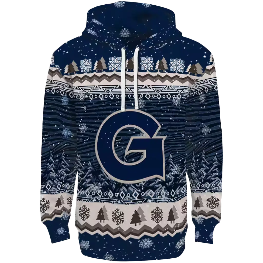 georgetown hoyas christmas trees blue hoodie best selling georgetown hoyas christmas trees blue hoodie best selling