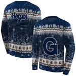 georgetown hoyas christmas trees blue hoodie best selling