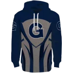 georgetown hoyas concentric lines blue black hoodie best selling