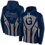 georgetown hoyas concentric lines blue black hoodie best selling