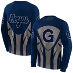 georgetown hoyas concentric lines blue black hoodie best selling