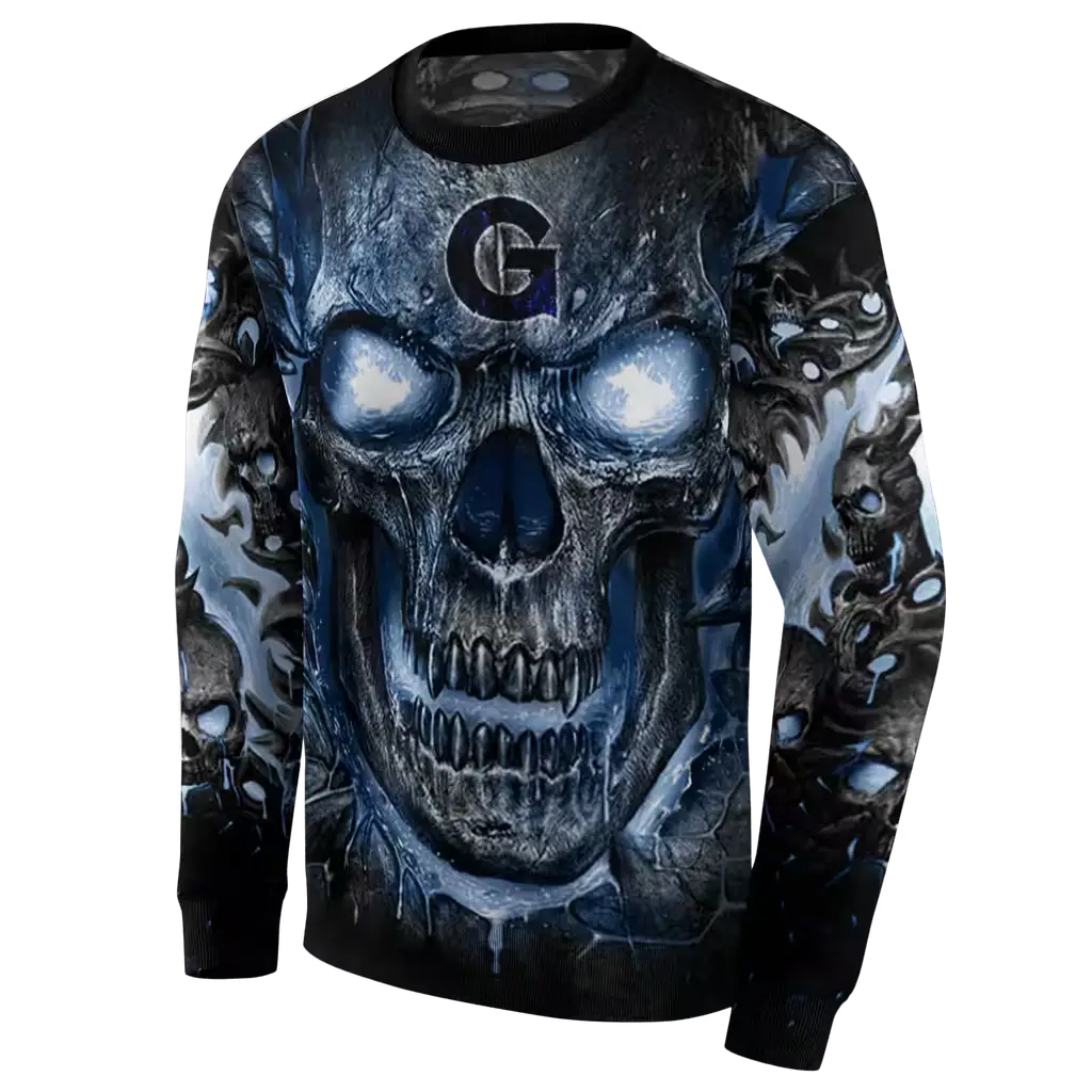 georgetown hoyas demonic skull blue black hoodie new arrival georgetown hoyas demonic skull blue black hoodie new arrival