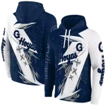 georgetown hoyas dynamic slash blue white hoodie best selling
