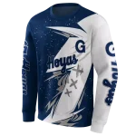 georgetown hoyas dynamic slash blue white hoodie best selling