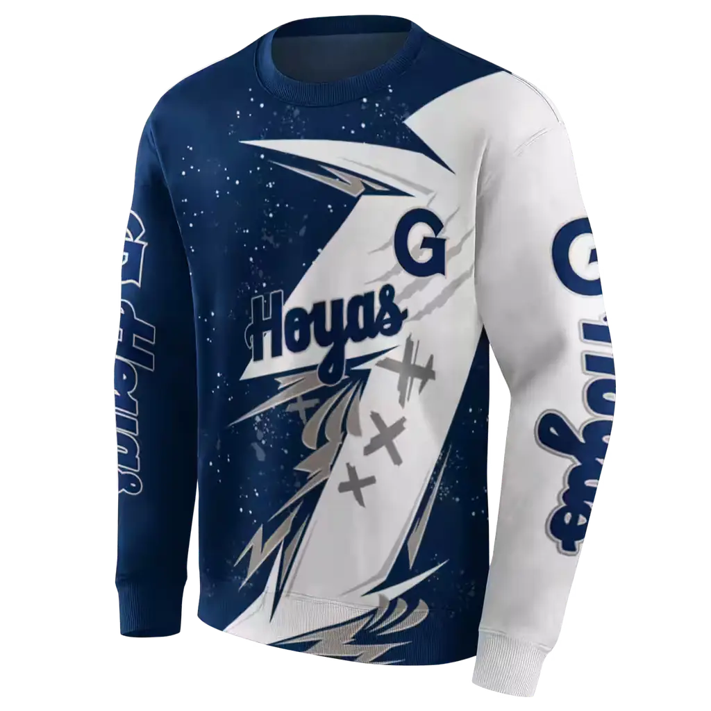 georgetown hoyas dynamic slash blue white hoodie new arrival georgetown hoyas dynamic slash blue white hoodie new arrival