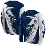 georgetown hoyas dynamic slash blue white hoodie best selling