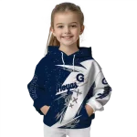 georgetown hoyas dynamic slash blue white hoodie best selling