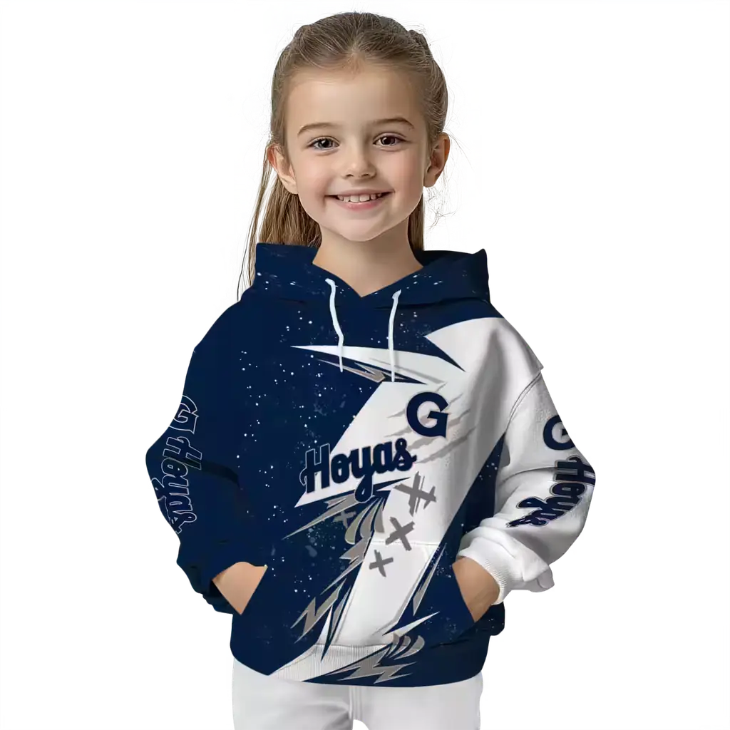 georgetown hoyas dynamic slash blue white hoodie top rated georgetown hoyas dynamic slash blue white hoodie top rated