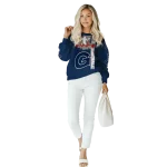 georgetown hoyas football heartbeat blue hoodie best selling