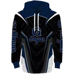 georgetown hoyas futuristic pattern blue black hoodie best selling