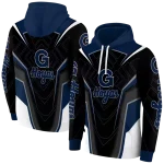 georgetown hoyas futuristic pattern blue black hoodie best selling