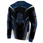 georgetown hoyas futuristic pattern blue black hoodie best selling