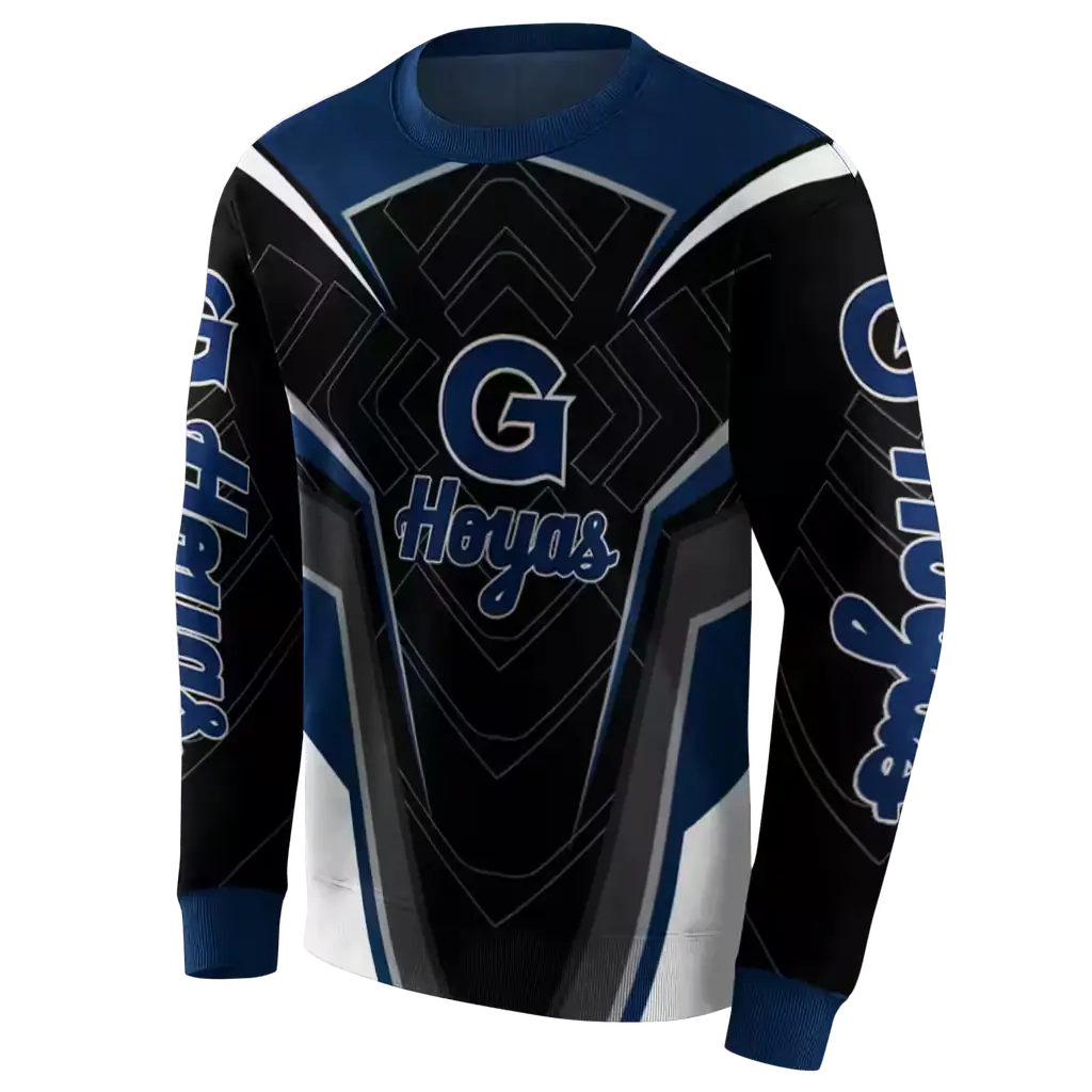 georgetown hoyas futuristic pattern blue black hoodie new arrival georgetown hoyas futuristic pattern blue black hoodie new arrival
