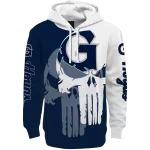 georgetown hoyas graphic punisher blue white hoodie best selling