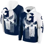 georgetown hoyas graphic punisher blue white hoodie best selling