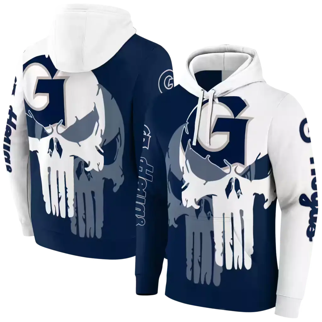 georgetown hoyas graphic punisher blue white hoodie fashion forward georgetown hoyas graphic punisher blue white hoodie fashion forward