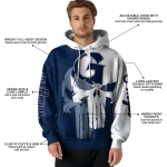 georgetown hoyas graphic punisher blue white hoodie best selling