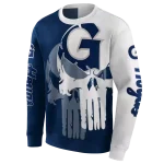 georgetown hoyas graphic punisher blue white hoodie best selling
