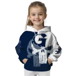 georgetown hoyas graphic punisher blue white hoodie best selling