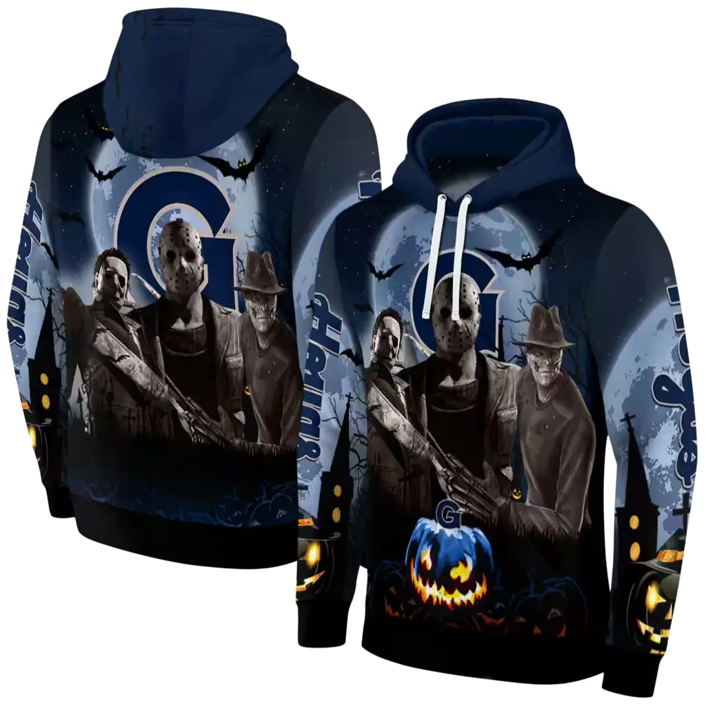 georgetown hoyas halloween vibes blue black hoodie fashion forward georgetown hoyas halloween vibes blue black hoodie fashion forward