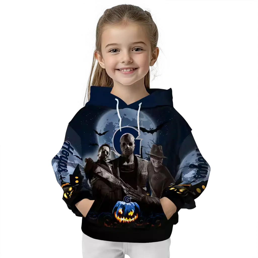 georgetown hoyas halloween vibes blue black hoodie top rated georgetown hoyas halloween vibes blue black hoodie top rated