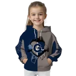 georgetown hoyas heartbeat graphic blue hoodie best selling