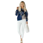georgetown hoyas heartbeat graphic blue hoodie best selling