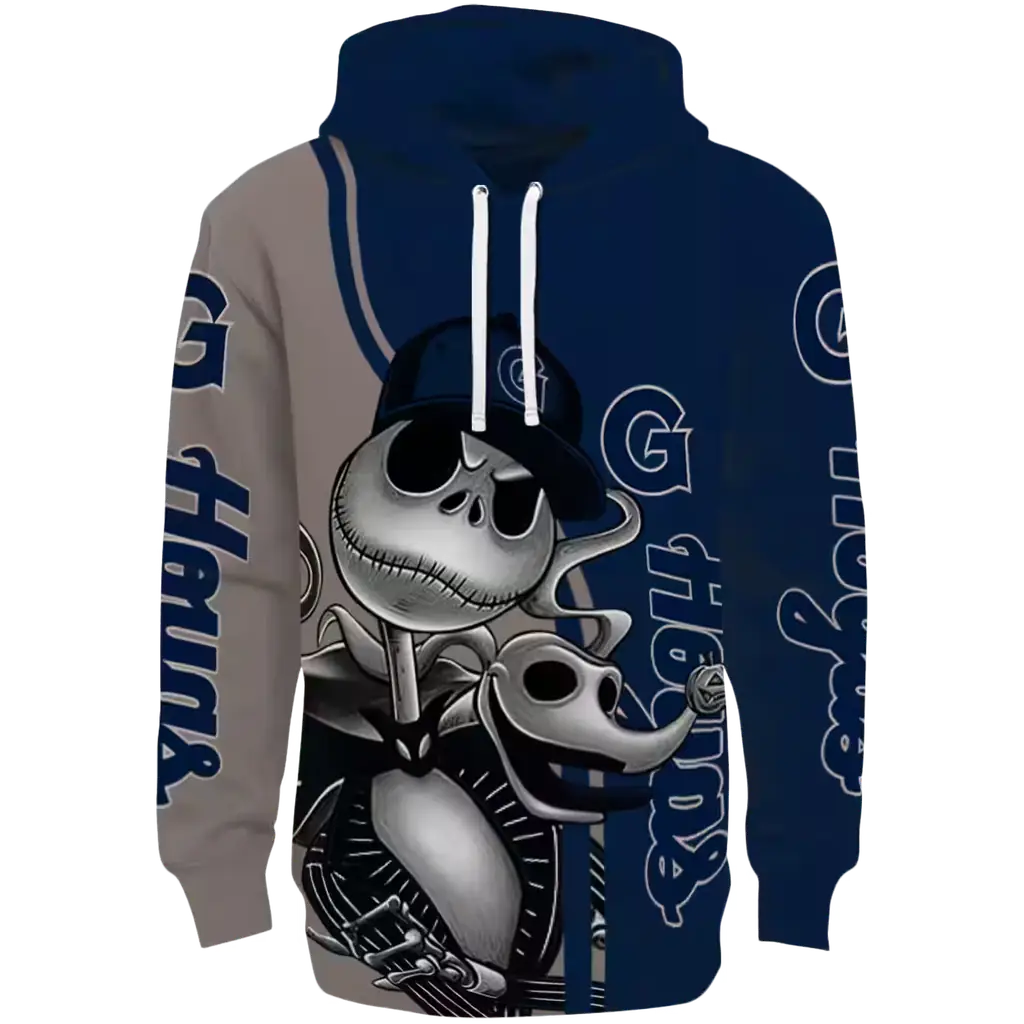 georgetown hoyas jack skellington blue hoodie best selling georgetown hoyas jack skellington blue hoodie best selling