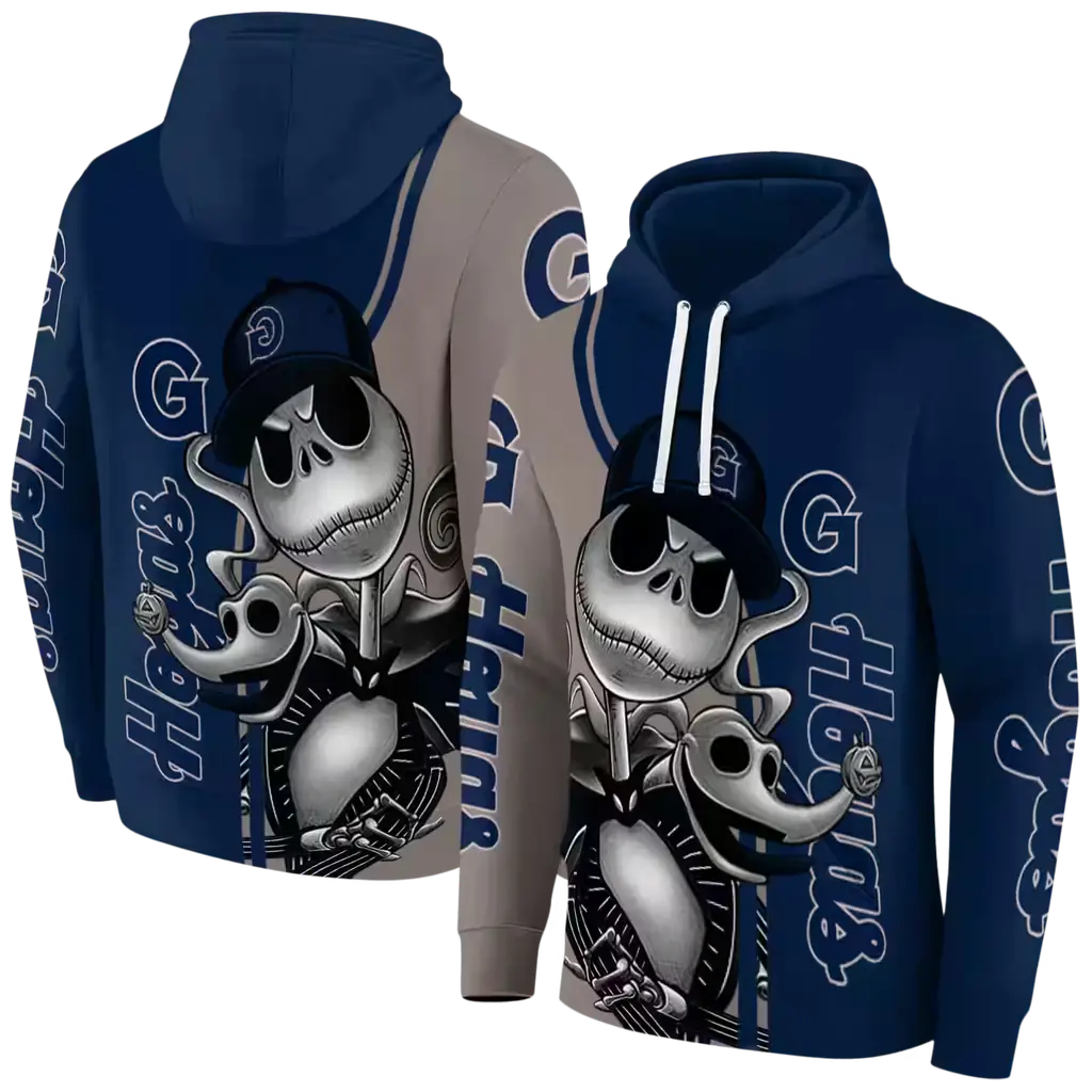 georgetown hoyas jack skellington blue hoodie fashion forward georgetown hoyas jack skellington blue hoodie fashion forward