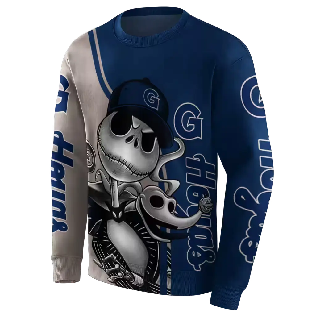 georgetown hoyas jack skellington blue hoodie new arrival georgetown hoyas jack skellington blue hoodie new arrival