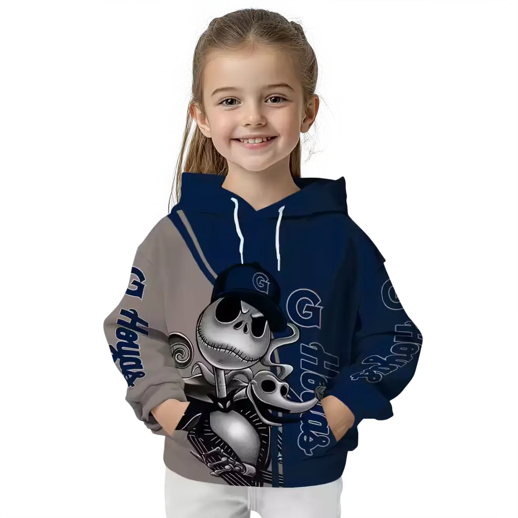 georgetown hoyas jack skellington blue hoodie top rated georgetown hoyas jack skellington blue hoodie top rated