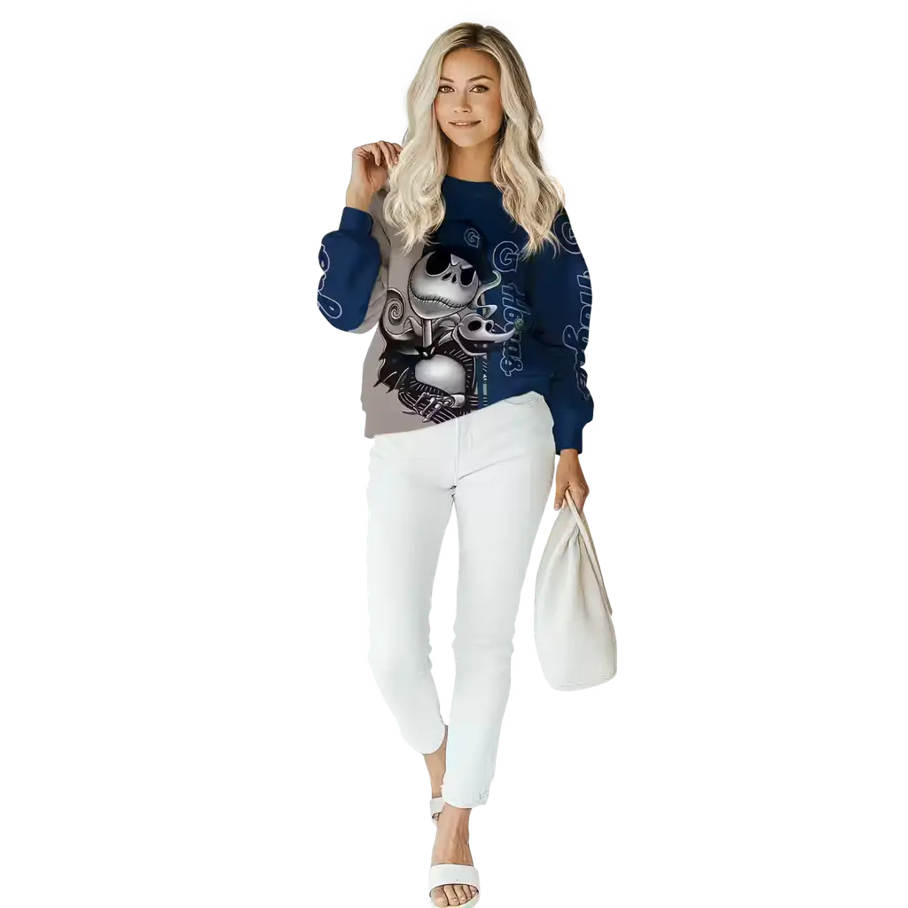 georgetown hoyas jack skellington blue hoodie trendy georgetown hoyas jack skellington blue hoodie trendy