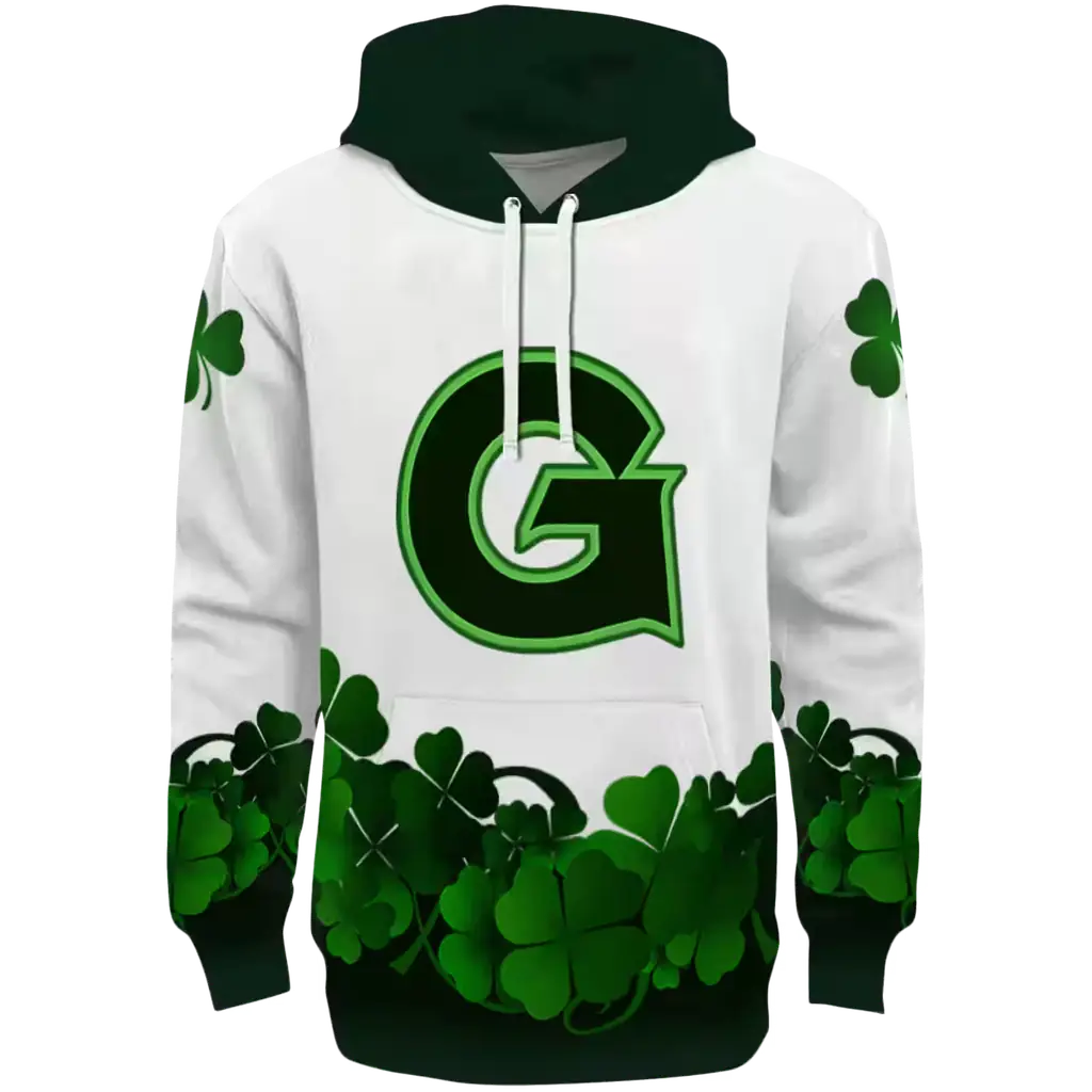 georgetown hoyas lucky motif white green hoodie best selling georgetown hoyas lucky motif white green hoodie best selling