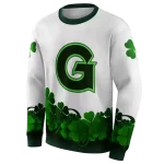 georgetown hoyas lucky motif white green hoodie best selling