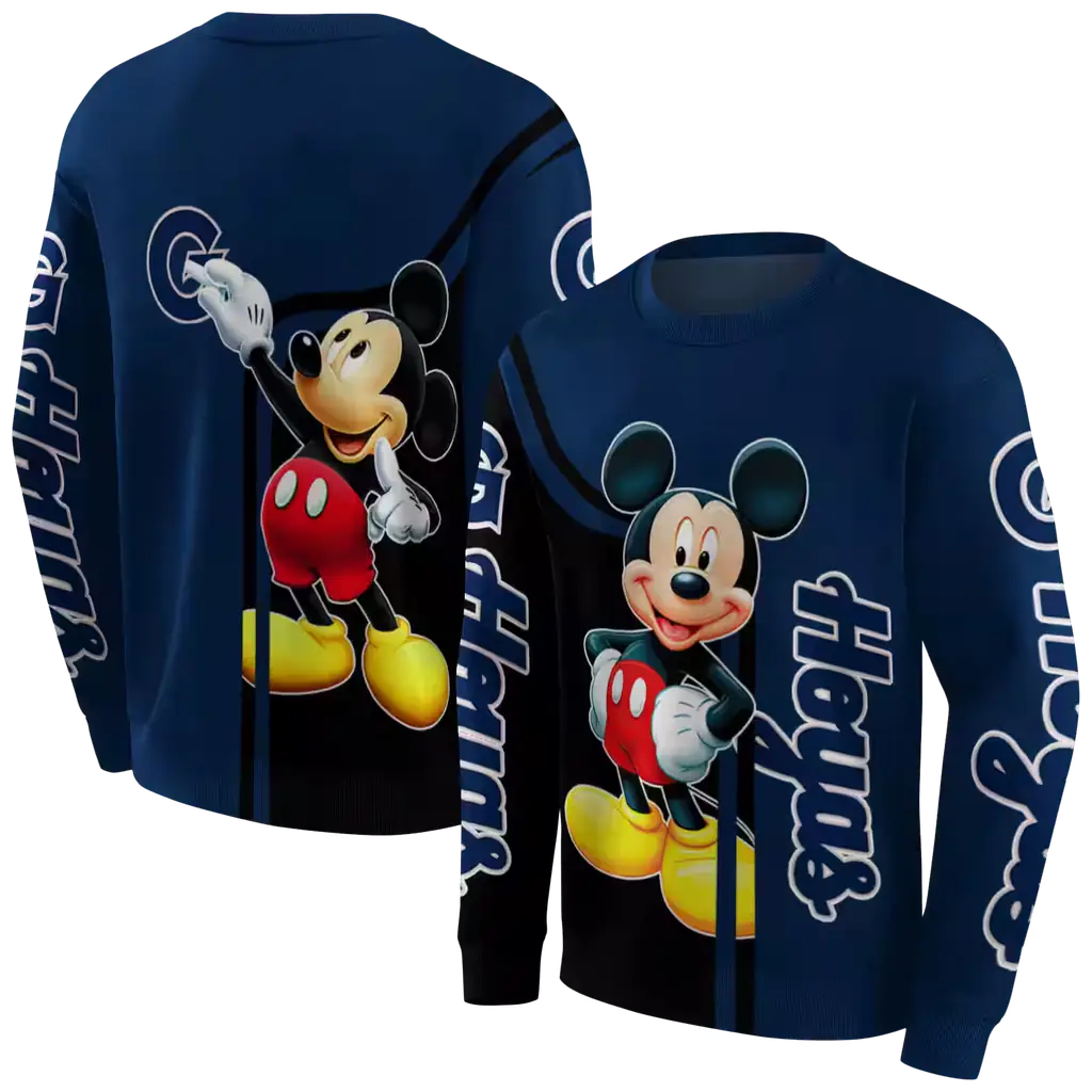 georgetown hoyas mickey mouse blue black hoodie premium grade georgetown hoyas mickey mouse blue black hoodie premium grade