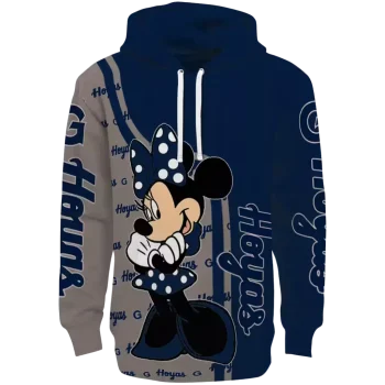 georgetown hoyas minnie mouse blue hoodie best selling