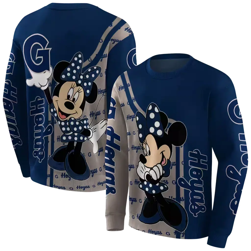 georgetown hoyas minnie mouse blue hoodie premium grade georgetown hoyas minnie mouse blue hoodie premium grade