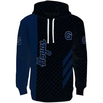 georgetown hoyas monogram pattern blue hoodie best selling
