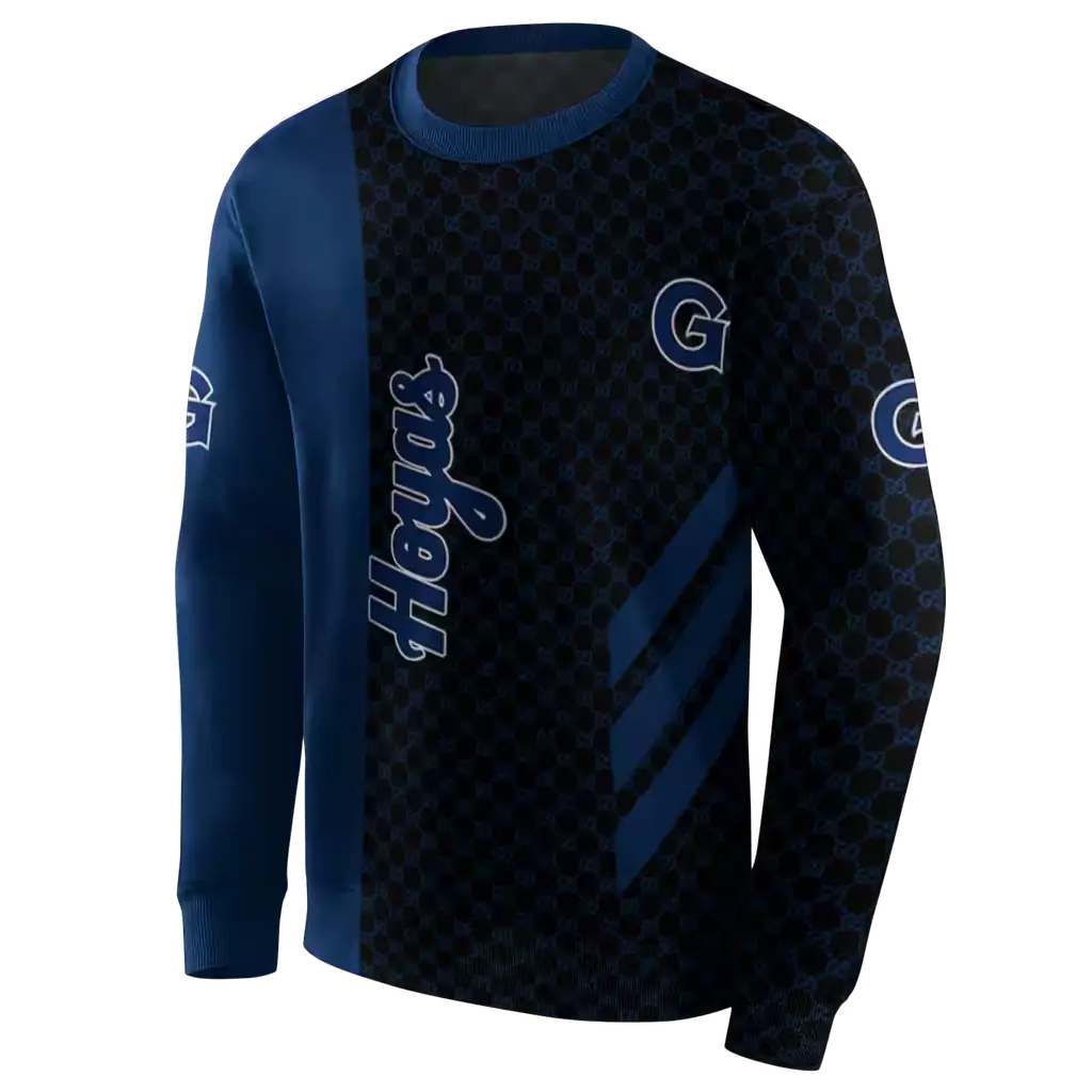 georgetown hoyas monogram pattern blue hoodie new arrival georgetown hoyas monogram pattern blue hoodie new arrival