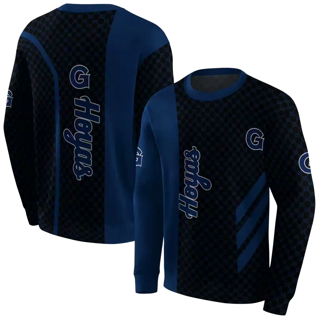 georgetown hoyas monogram pattern blue hoodie premium grade georgetown hoyas monogram pattern blue hoodie premium grade